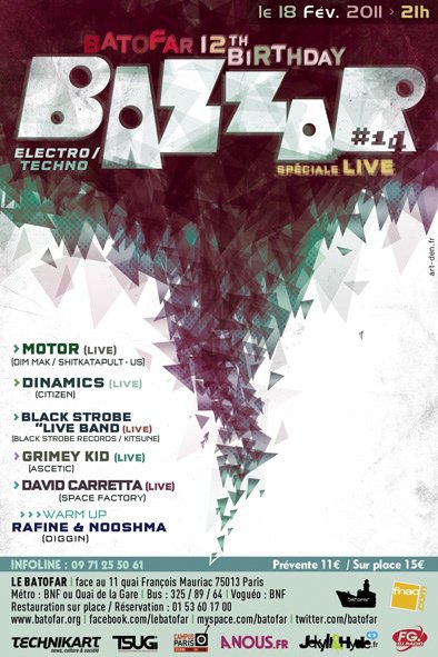 BATOFAR 12TH BIRTHDAY!! // CLUB BAZZAR#14 spéciale LIVE w/ BLACK STROBE (LIVE BAND)